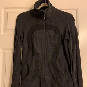 Black and mixed gray Lululemon jacket.